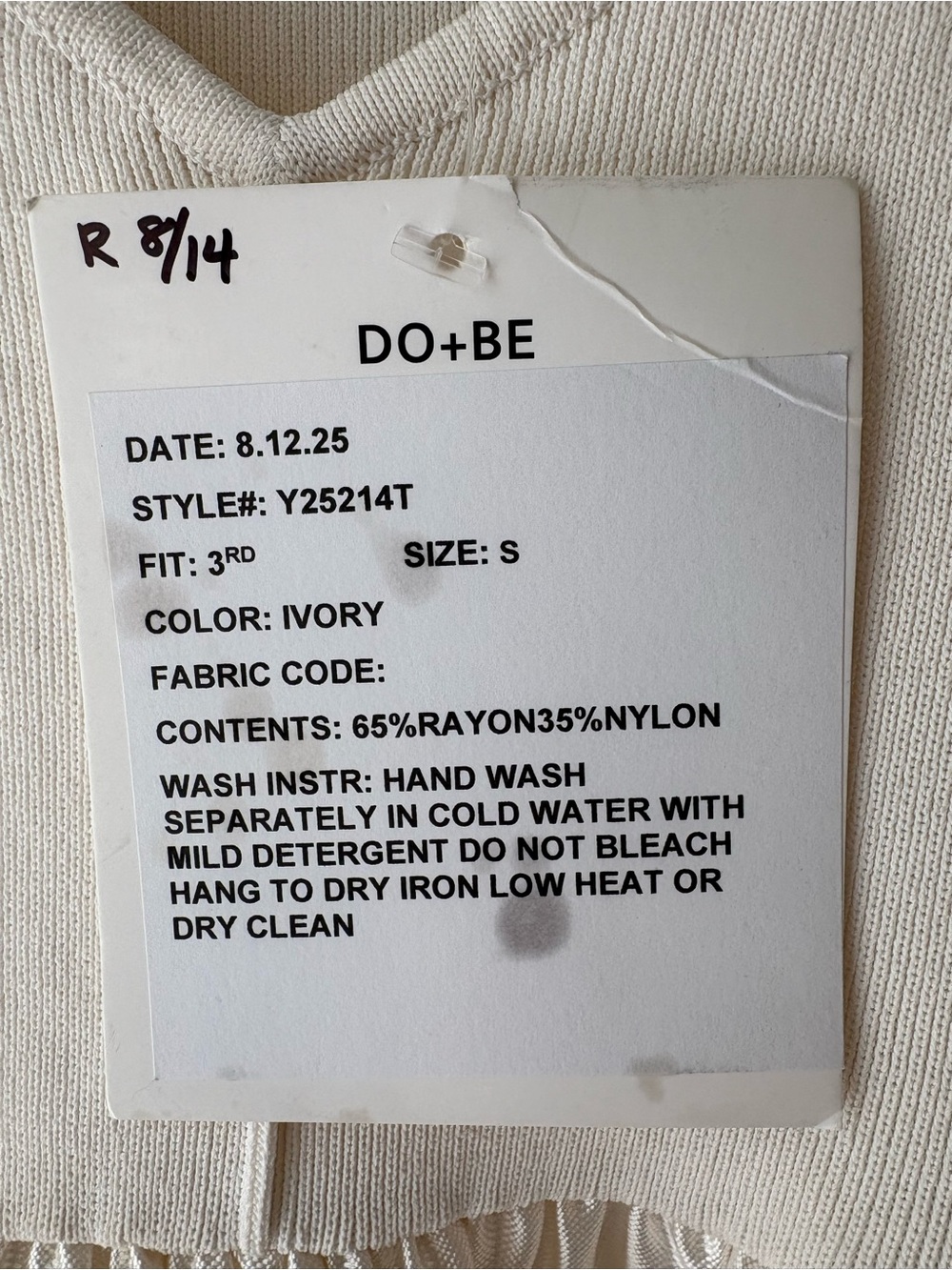 Pomander Place Ivory Knit & Satin Midi Dress Sample Size XS π€ - Picture 8 of 9